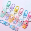 Cartoon Luminous Labubu Keychain Cute FriendKeychain Student School Bag Hanging Decoration