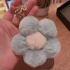 Creative New Flower Plush Ball Keychain