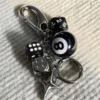 Dark Lucky Dice String Handmade Black 8 Keychain Bag