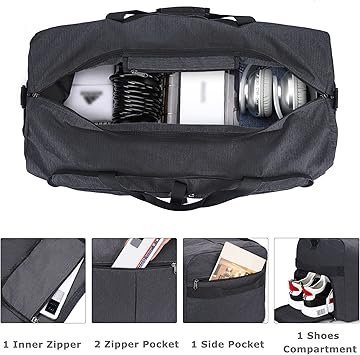 120L Foldable Collapsible Waterproof Travel Duffel Bag for Men and Women with Shoe Compartment