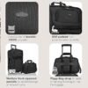 Traveler Rio Fabric Expandable Carryon Luggage Rolling Suitcase Black 2 Wheel Set