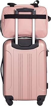 Travelers Club Midtown Hardside Luggage Travel Rose Gold 4Piece Set